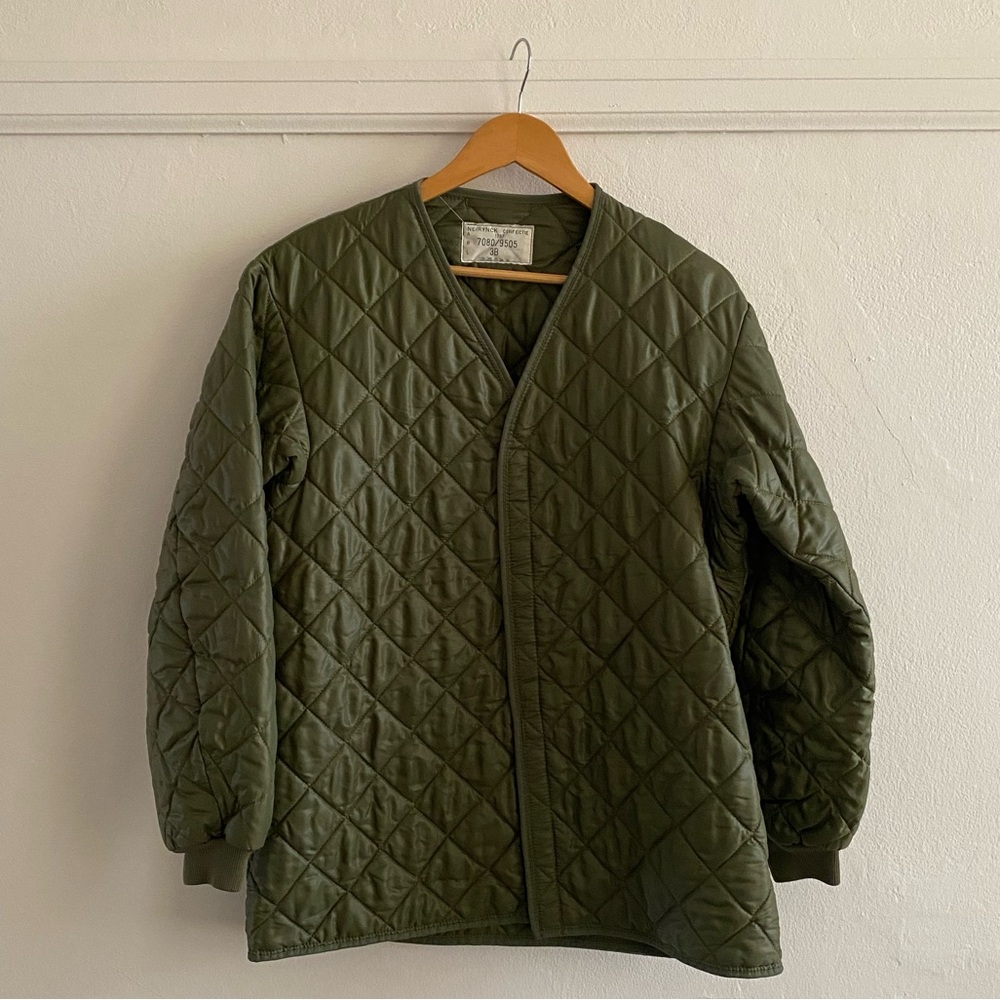 Quilted Green Military Jacket